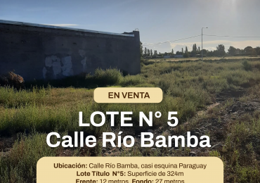 Lote en venta o Permuta 